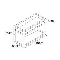 QAZQA Industrielle Wandleuchte schwarz mit Gestell 2-flammig - Cage Rack