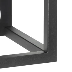 QAZQA Industrielle Wandleuchte schwarz mit Gestell 2-flammig - Cage Rack