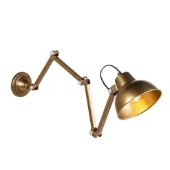 QAZQA Industrielle Wandleuchte Messing verstellbar - Avon