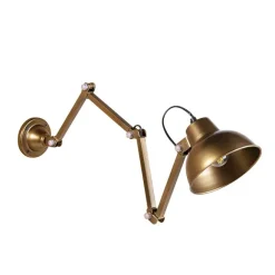 QAZQA Industrielle Wandleuchte Messing verstellbar - Avon