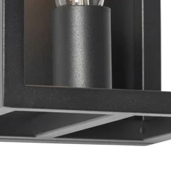 QAZQA Industrielle Wandleuchte Schwarz Würfel - Cage