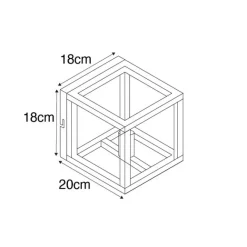 QAZQA Industrielle Wandleuchte Schwarz Würfel - Cage