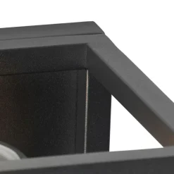 QAZQA Industrielle Wandleuchte Schwarz Würfel - Cage