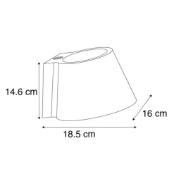 QAZQA Industrielle Wandleuchte Beton mit Lichteffekt - Cup