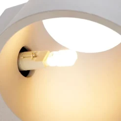 QAZQA Industrielle Wandleuchte Beton mit Lichteffekt - Cup