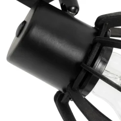 QAZQA Industrielle Wandleuchte schwarz verstellbar - Fotu