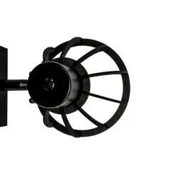 QAZQA Industrielle Wandleuchte schwarz verstellbar - Fotu