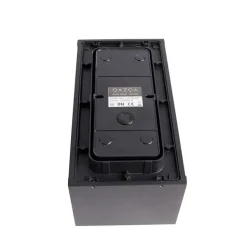 QAZQA Industrielle Wandleuchte schwarz 26 cm IP44 - Charlois