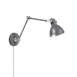 QAZQA Industrielle Wandleuchte grau verstellbar - Dazzle