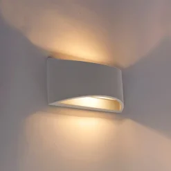 QAZQA Industrielle Wandleuchte grauer Beton - Creil