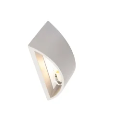 QAZQA Industrielle Wandleuchte grauer Beton - Creil