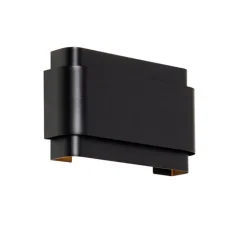 QAZQA Industrielle Wandleuchte schwarz 2-flammig - Coen