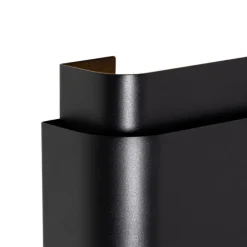 QAZQA Industrielle Wandleuchte schwarz 2-flammig - Coen