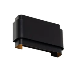 QAZQA Industrielle Wandleuchte schwarz 2-flammig - Coen