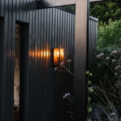 QAZQA Industrielle Wandleuchte rostbraun 26 cm IP44 - Charlois