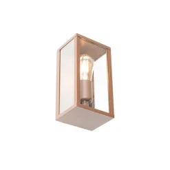 QAZQA Industrielle Wandleuchte rostbraun 26 cm IP44 - Charlois