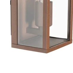 QAZQA Industrielle Wandleuchte rostbraun 26 cm IP44 - Charlois