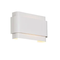 QAZQA Industrielle Wandleuchte weiß 2-flammig - Coen