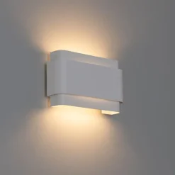 QAZQA Industrielle Wandleuchte weiß 2-flammig - Coen