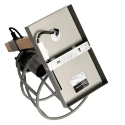 QAZQA Industrielle Wandleuchte dunkelgrau und Holz verstellbar – Arthur