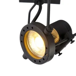 QAZQA Industrieller Deckenspot schwarz verstellbar GU10 50mm - Suplux