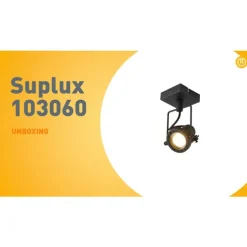 QAZQA Industrieller Deckenspot schwarz verstellbar GU10 50mm - Suplux