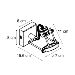 QAZQA Industrieller Deckenspot schwarz verstellbar GU10 50mm - Suplux