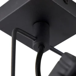 QAZQA Industrieller Deckenspot schwarz verstellbar GU10 50mm - Suplux