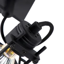 QAZQA Industrieller Deckenspot schwarz verstellbar GU10 50mm - Suplux