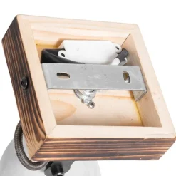 QAZQA Industrieller Deckenstrahler Holz mit Beton - Creto