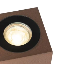 QAZQA Industrieller Gartenstrahler rostbraun quadratisch IP65 - Lennard