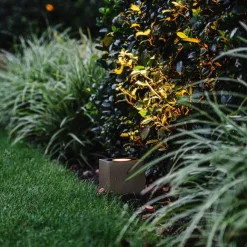 QAZQA Industrieller Gartenstrahler rostbraun quadratisch IP65 - Lennard