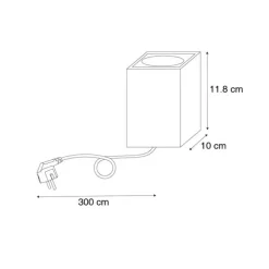 QAZQA Industrieller Gartenstrahler rostbraun quadratisch IP65 - Lennard
