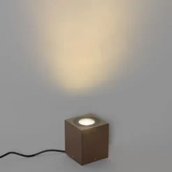 QAZQA Industrieller Gartenstrahler rostbraun quadratisch IP65 - Lennard