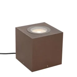 QAZQA Industrieller Gartenstrahler rostbraun quadratisch IP65 AR111 - Lennard