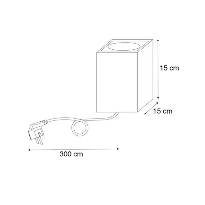 QAZQA Industrieller Gartenstrahler rostbraun quadratisch IP65 AR111 - Lennard