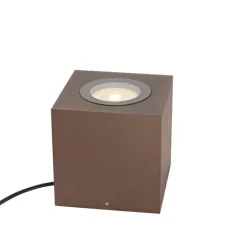 QAZQA Industrieller Gartenstrahler rostbraun quadratisch IP65 AR111 - Lennard