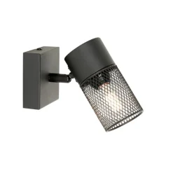 QAZQA Industrieller Spot schwarz verstellbar – Jim