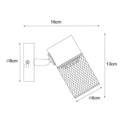 QAZQA Industrieller Spot schwarz verstellbar – Jim