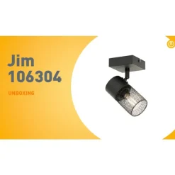 QAZQA Industrieller Spot schwarz verstellbar – Jim