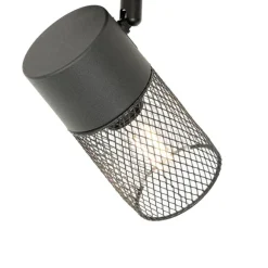 QAZQA Industrieller Spot schwarz verstellbar – Jim