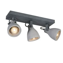 QAZQA Industriespot grauer Beton 3-flammig - Creto