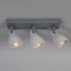 QAZQA Industriespot grauer Beton 3-flammig - Creto