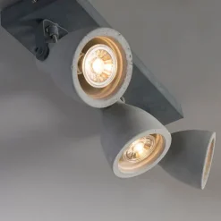 QAZQA Industriespot grauer Beton 3-flammig - Creto