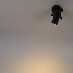 QAZQA Industriespot schwarz dreh- und schwenkbar ohne Schirm - Movie