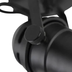 QAZQA Industriespot schwarz dreh- und schwenkbar ohne Schirm - Movie