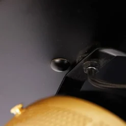 QAZQA Industrie-Spot schwarz mit Messing 3 Lichter - Haicha