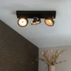 QAZQA Industrie-Spot schwarz verstellbar 3-flammig - Go