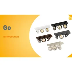 QAZQA Industrie-Spot schwarz verstellbar 3-flammig - Go