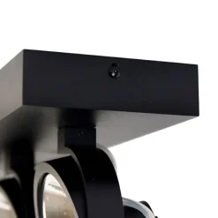 QAZQA Industrie-Spot schwarz verstellbar 3-flammig - Go